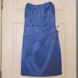 Satin Strapless Mini Dress